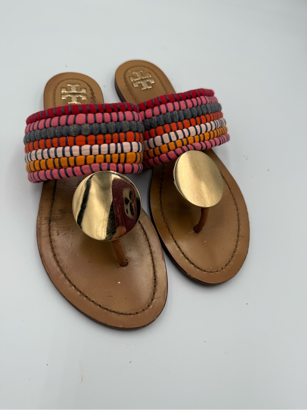Tory burch Multicolor Strap Thong Sandals